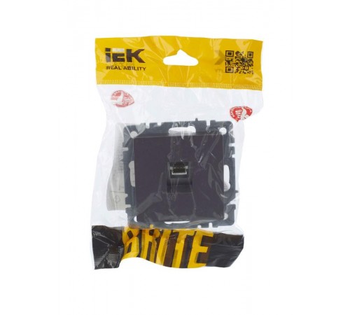 BRITE Розетка компьютерная RJ45 кат.5E РК10-БрС сталь  BR-K10-1-K46  IEK