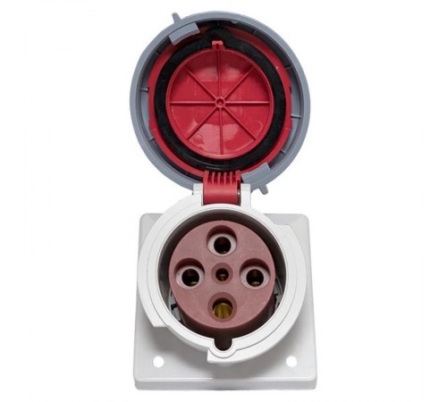 Розетка стационарная внутренняя угловая 4342 3Р+РЕ 63А 380В IP67 EKF PROxima  ps-4342-63-380  EKF