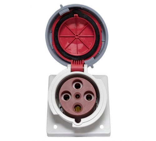 Розетка стационарная внутренняя угловая 4342 3Р+РЕ 63А 380В IP67 EKF PROxima  ps-4342-63-380  EKF