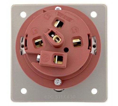 Розетка стационарная внутренняя угловая 4342 3Р+РЕ 63А 380В IP67 EKF PROxima  ps-4342-63-380  EKF