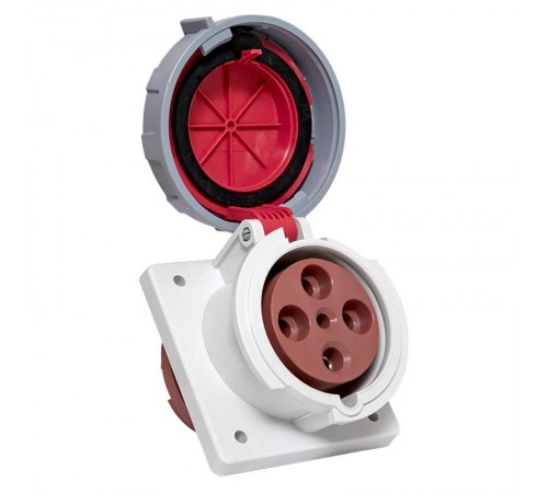 Розетка стационарная внутренняя угловая 4342 3Р+РЕ 63А 380В IP67 EKF PROxima  ps-4342-63-380  EKF