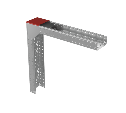 Крышка на угол внеш. верт. 50х600 мм с разворотом трассы на 180 гр. "ПЛЮС"  KVLTDplus90-50-600   КМ-профиль