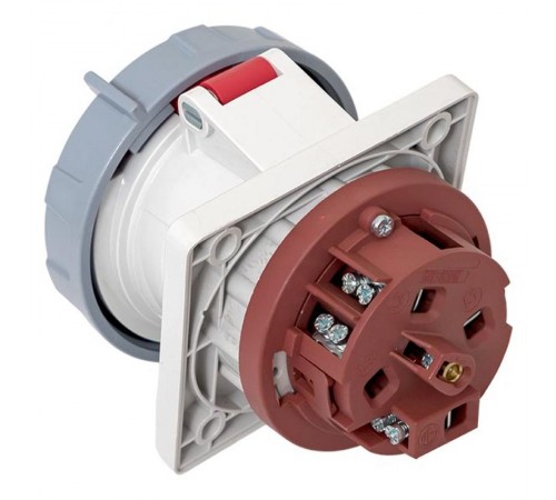 Розетка стационарная внутренняя угловая 4342 3Р+РЕ 63А 380В IP67 EKF PROxima  ps-4342-63-380  EKF