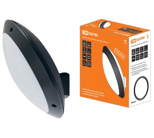 Светильник уличный настенный НБУ 05-60-006 Мегас 60Вт ЛН/КЛЛ/LED Е27 IP64 черный  SQ0328-0306  TDM