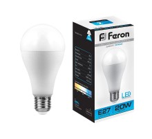 Лампа светодиодная LB-98 (20W) 230V E27 6400K A65  25789  FERON