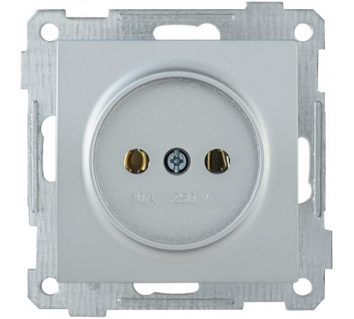 BOLERO серебряный Розетка 10А РС10-1-0-Б  ERB10-K23-10  IEK