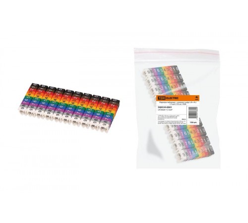 Маркеры наборные - комплект цифр ("0"-"9") 1,5 мм2 (150 шт.)   SQ0534-0061  TDM