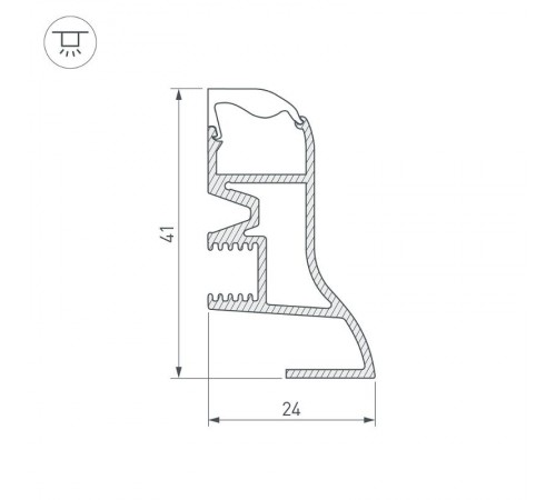 Профиль ARH-PLINTUS-2000 ANOD  026604  Arlight