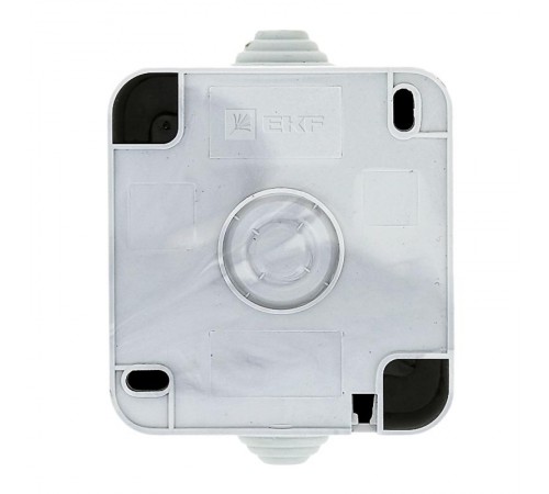 Прага Розетка 1-местная 10А без заземления IP44 белая EKF  EKR10-022-10-44  EKF