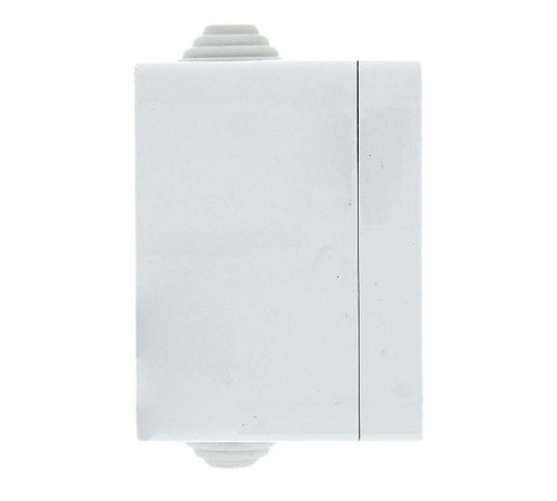 Прага Розетка 1-местная 10А без заземления IP44 белая EKF  EKR10-022-10-44  EKF