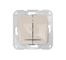 DEA Выключатель 2кл (инд) с/у 10А мех. Беж  KR-78-0233  Kranz