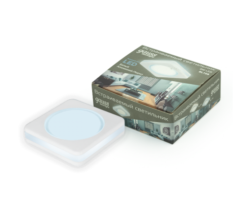 Светильник точечный встраиваемый светодиодный Backlight BL105 Квадрат. Белый, 8W, LED 4000K  BL105  Gauss