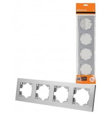 Рамка 4-х постовая серебр. металлик "Сенеж"   SQ1816-0257  TDM