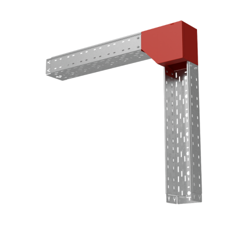 Угол вертикальный внешний L 100х150 мм с разворотом трассы на 90 град "ПЛЮС"  VLPDplus90-100-150-L  КМ-профиль