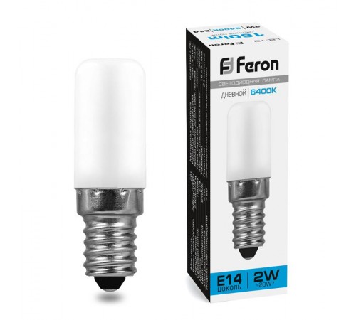 Лампа светодиодная LB-10 (2W) 230V E14 6400K для холодильника  25988  FERON