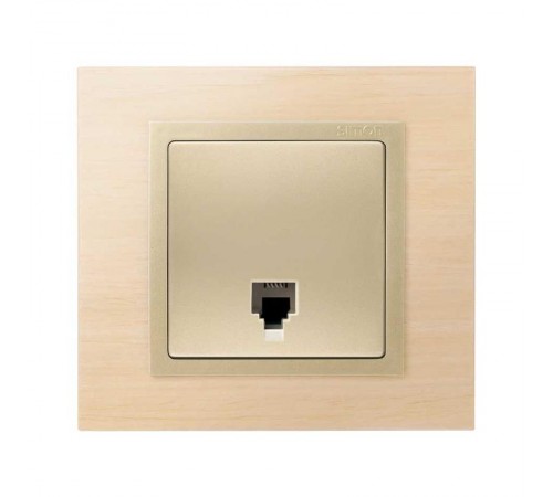 Simon 82 Накладка на телефонную розетку RJ-11, RJ-12, S82, шампань  82062-64  Simon