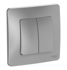 Blanca Алюминий С/У Выключатель 2-клавишный, 10А, 250B  BLNVS010503  SE