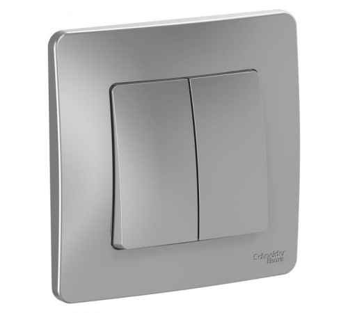 Blanca Алюминий С/У Выключатель 2-клавишный, 10А, 250B  BLNVS010503  SE