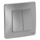 Blanca Алюминий С/У Выключатель 2-клавишный, 10А, 250B  BLNVS010503  SE