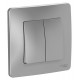 Blanca Алюминий С/У Выключатель 2-клавишный, 10А, 250B  BLNVS010503  SE