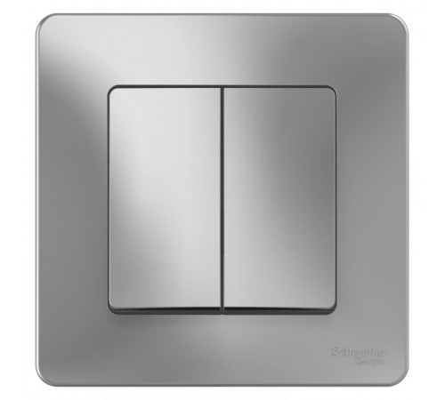 Blanca Алюминий С/У Выключатель 2-клавишный, 10А, 250B  BLNVS010503  SE