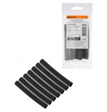 Набор трубок термоусаживаемых, клеевых "Моноцвет, черный 9,5/3,0 "  SQ0548-3207  TDM