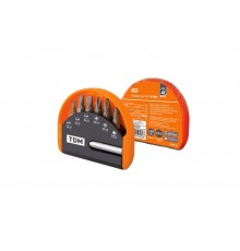 Набор бит №1, 6 бит: SL, PH, PZ, удлинитель CR-V сталь, в пластиковом держателе, "Алмаз"  SQ1019-0101  TDM