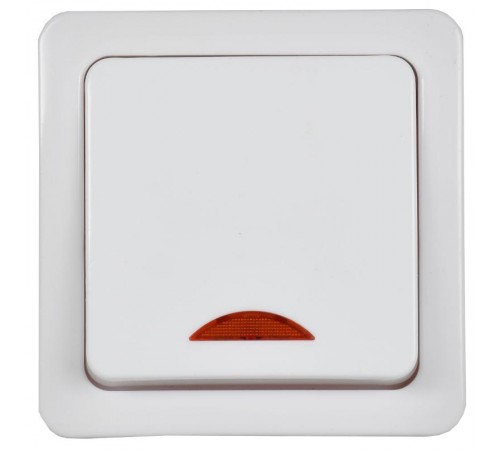 ГЕРМЕС PLUS белый Выключатель 1-клавишный О/У со свет.индик. IP54 ВС20-1-1-ГПБ  EVMP11-K01-10-54-EC  IEK