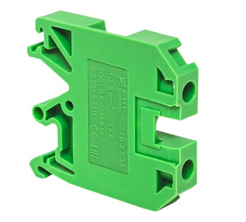 Колодка клеммная JXB-2.5/35 зеленая EKF PROxima  plc-jxb-2.5/35gn  EKF