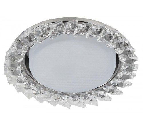 Светильник точечный встраиваемый под лампу DK86 13Вт GX53 хром/прозрачный  Б0020576  ЭРА