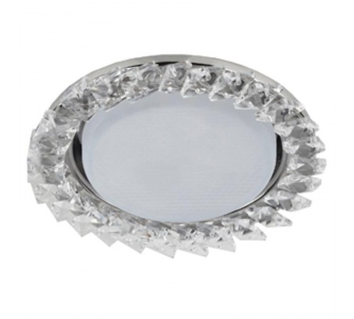 Светильник точечный встраиваемый под лампу DK86 13Вт GX53 хром/прозрачный  Б0020576  ЭРА