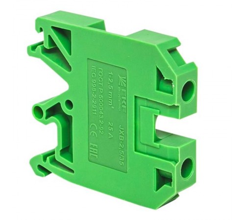 Колодка клеммная JXB-2.5/35 зеленая EKF PROxima  plc-jxb-2.5/35gn  EKF