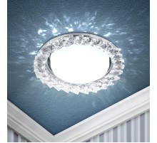 Светильник точечный встраиваемый под лампу DK86 13Вт GX53 хром/прозрачный  Б0020576  ЭРА