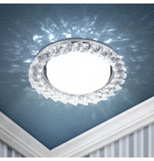 Светильник точечный встраиваемый под лампу DK86 13Вт GX53 хром/прозрачный  Б0020576  ЭРА