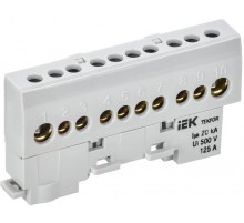 TEKFOR Шина L "фаза" изолированная на универсальном держателе 8х12-10-Ср  TF-NN20-10-KL-K03  IEK