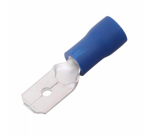 Клемма плоская изолированная штекер 6.3 мм 1.5-2.5 мм (РПи-п 2.5-(6.3)) синяя  08-0333  REXANT