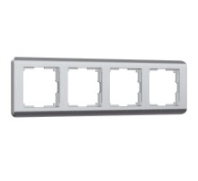 Рамка на 4 поста   (cеребряный ) W0042106  a051275  WERKEL