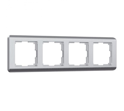 Рамка на 4 поста   (cеребряный ) W0042106  a051275  WERKEL