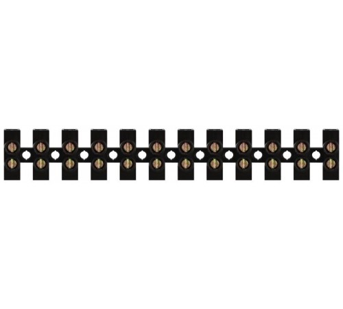 Зажим винтовой  NO-225-514 изолированный ЗВИ-нг 20А (2.5-14 мм2) 12 пар чёрный  Б0068040  ЭРА