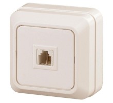 2-302-02 Intro Розетка телефонная RJ11, IP20, ОУ, Quadro, сл.кость  Б0027662  Intro