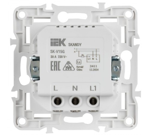 SKANDY Выключатель карточный 30А SK-V15G графит   SK-V11-0-10-K53  IEK