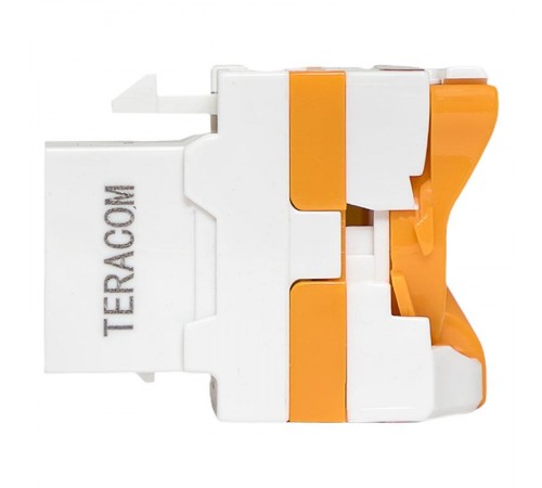 Модуль Keystone TERACOM CS Cat.6A неэкранированный 110 IDC 180 градусов самозажимной (Toolless) оранжевый  TRCS-KSTN-RT180-6AUTP-OR  EKF