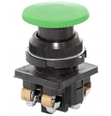 КЕ-191 У2 исп.1, зелёный, 2з, гриб без фиксации, IP54, 10А, 660В, выключатель кнопочный (ЭТ)  ET007540  Электротехник