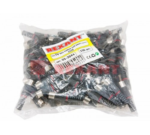 РАЗЪЁМ  гнездо  TV  без пайки  Черный  05-2044  REXANT