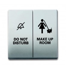 Клавиша для механизма 2-клавишного выкл./перекл./кнопки, с символом "Уборка/Не беспокоить", серия pur/сталь  1751-0-2996   2CKA001751A2996  ABB