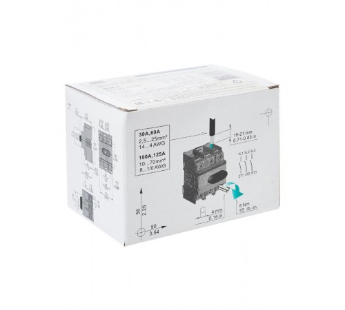 Выключатель-разъединитель модульный ВРМ-2 3P 125А  MVR20-3-125  IEK