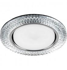 Светильник потолочный встраиваемый под лампу GX53 CD4033 20LED*2835 SMD 4000K, 15W GX53, без лампы, прозрачный, хром  32997  FERON