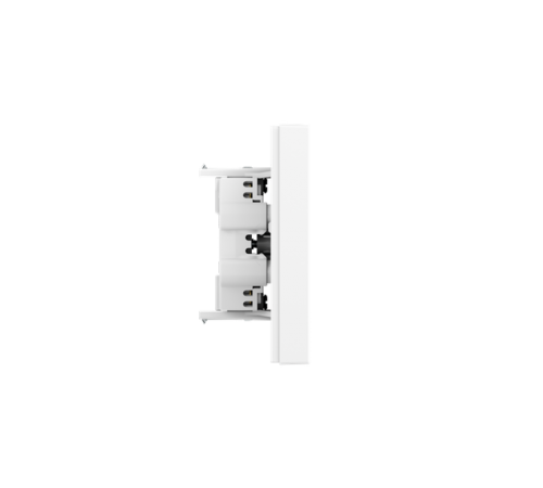 Механизм розетки двойной, 16А, без заземления, без шторок, с рамкой, белый Эпика EKF  UP1-SOW-200  EKF