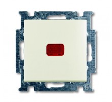ABB Basic 55 Шале (белый) Переключатель 1-клавишный с подсветкой и N-клеммой  1012-0-2190   2CKA001012A2190  ABB