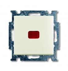 ABB Basic 55 Шале (белый) Переключатель 1-клавишный с подсветкой и N-клеммой  1012-0-2190   2CKA001012A2190  ABB